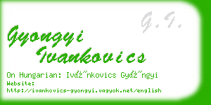 gyongyi ivankovics business card